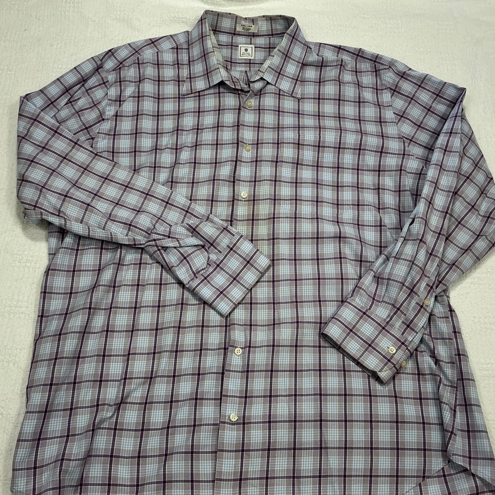 Peter Millar Mens Extra Large Plaid Button Down Long Sleeve Shirt Casual Dress